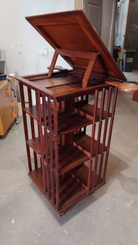 aérogommage-bibliothèque-décapage-bois